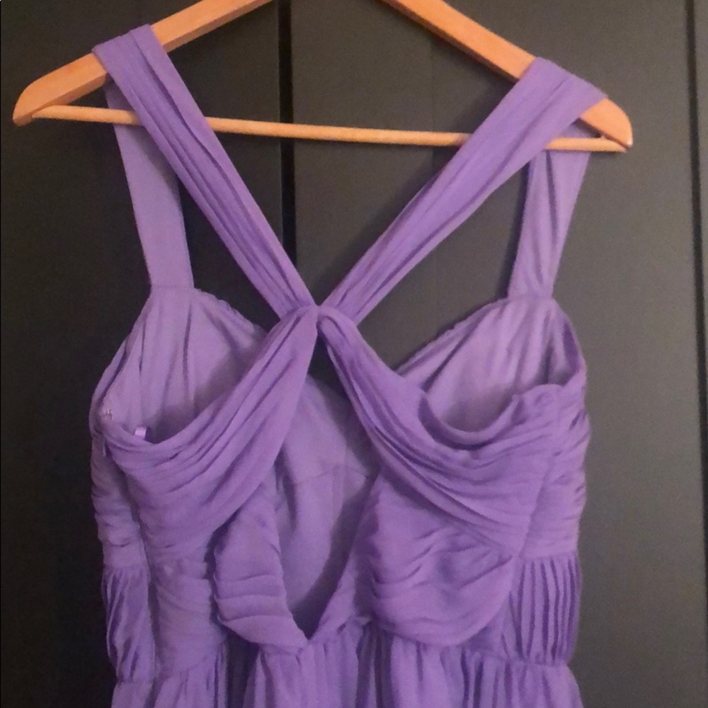 💜 Hailey by Adrianna Papell purple open back dress 8 - Picture 7 of 8